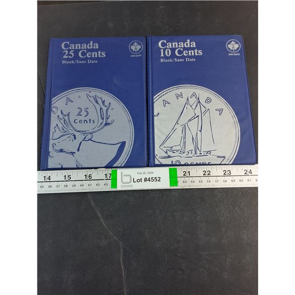 Uni-Safe Coin Books-Canada 25 and 10 Cent-Used