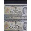 Image 3 : (4) 1973 Canada 1 Dollar Bank Notes in Sequence-Uncirculated