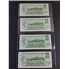 Image 5 : (4) 1973 Canada 1 Dollar Bank Notes in Sequence-Uncirculated