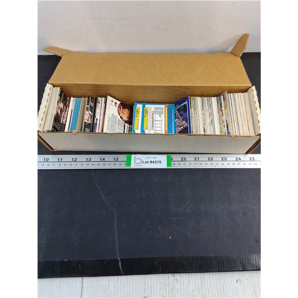 Box of assorted Hockey and Baseball Cards