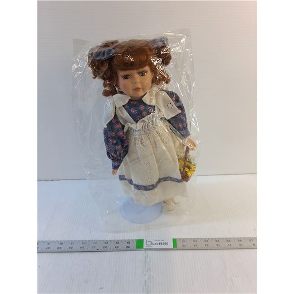 Vintage Porcelain Doll -17" T