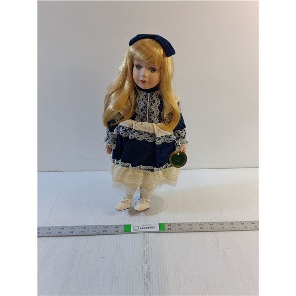 Vintage Porcelain Doll- 17" T