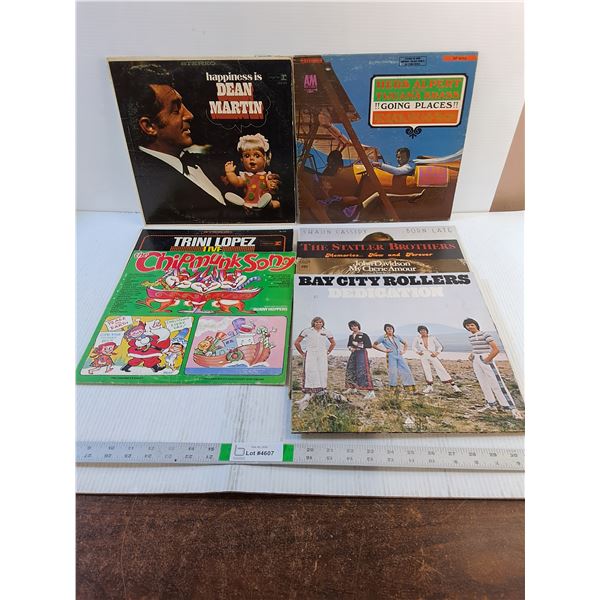 (8) Vinyl Records- Assorted Title- Martin, Bay City Rollers, Davidson