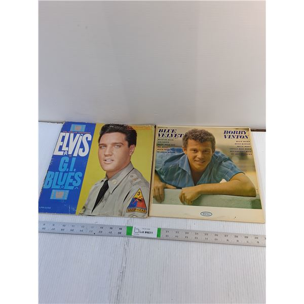 (2) Vinyl Records- Elvis, Vinton
