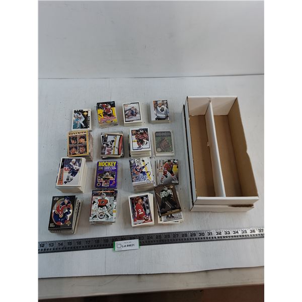 Large Quantity of Assorted NHL & MLB Mostly 1990's Collector Cards w/Storage Box - Unauthenticated