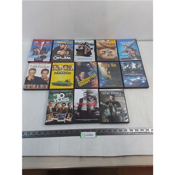(13) DVD Movies (Little Fockers, Yes Man, Total Recall 2012)
