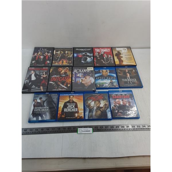 (14) DVD Movies (Robocop, Roxanne, Sherlock Holmes)