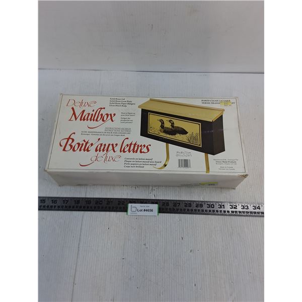 NIB Deluxe Brass Lid Mailbox