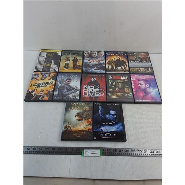 (12) DVD Movies (Silver Linings Playbook, Oblivion, Heat)