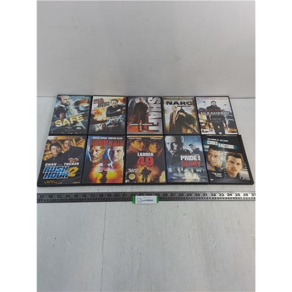 (10) DVD Movies (Rush Hour 2, Ladder 49, Shaft)
