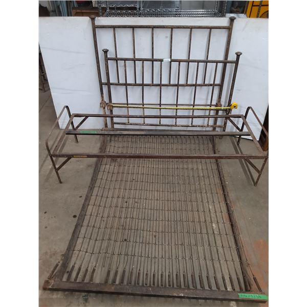 * (2) Vintage Metal Bedframes (Double & Simmons Single) No Rails with Double, As is - Pickup Only