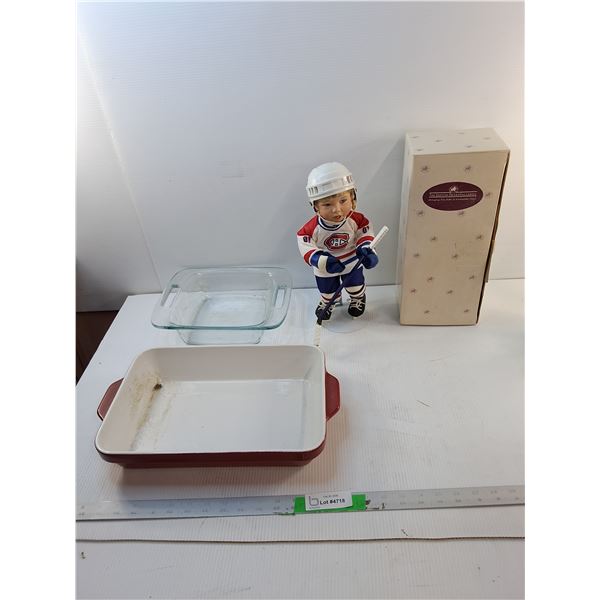 Montreal Canadiens Porcelain Doll 14", Pyrex & Kitchenaid Baking Pans
