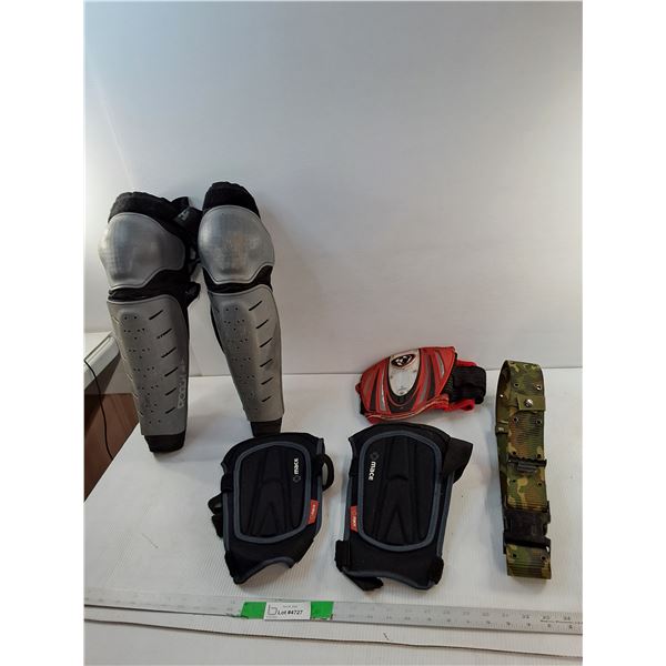 Shin and Knee Pads, Kidney Belt, Misc.