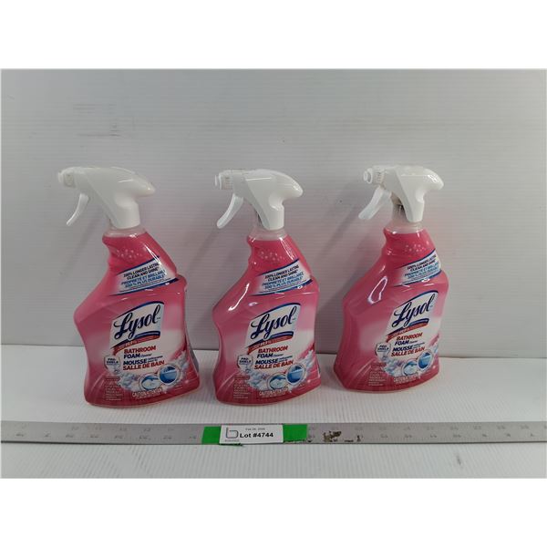 (3) Bottles of Lysol Bathroom Foam Cleaner- Full, Cannot Ship