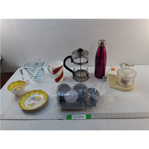 Glass Measuring Cup, Whipped Cream Maker, Black & Decker Mincer- As Is, Misc.