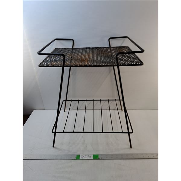 Metal Side Table 16.75" x 12" x 20.5"- Cannot Ship