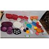 Image 1 : Plastic Storage Containers, Ice Cube Trays, Phone Holder, Misc.- Pickup Preferred