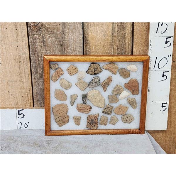 Frame Of Native American Pottery Shards