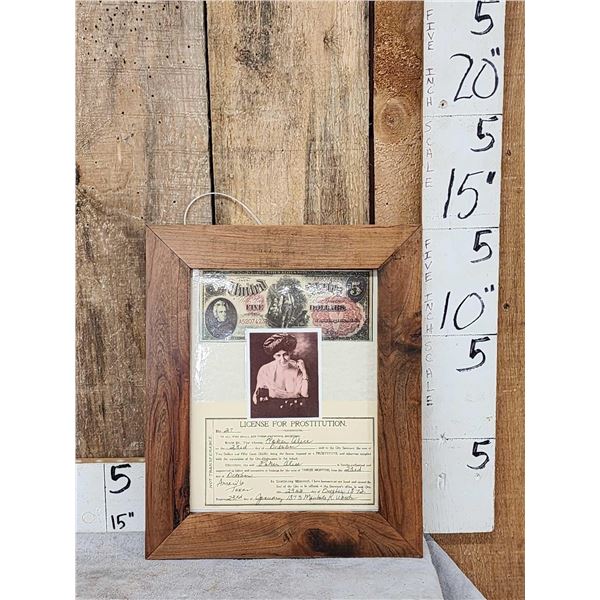 Copy Of 1873 Amarillo Texas Prostitution License