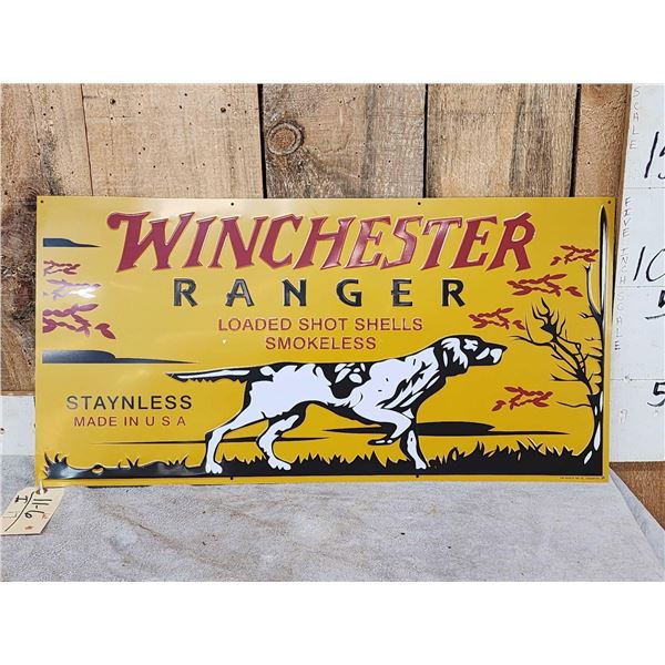 Winchester Ranger Shot Shell Metal Sign