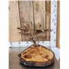 Image 1 : Live Edge Wood & Antler Sculpture