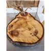Image 2 : Live Edge Wood & Antler Sculpture