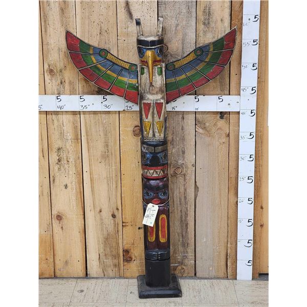 Hand Carved Wooden Totem Pole