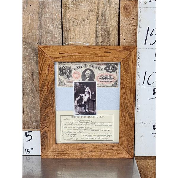 Copy Of 1894 La Grange Texas Prostitution License