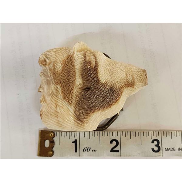 Alaskan Inuit Carved Mammoth Ivory Belt Buckle