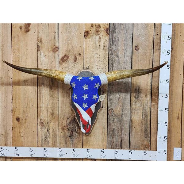 Spectacular Beaded Texas Longhorn Skull Taxidermy