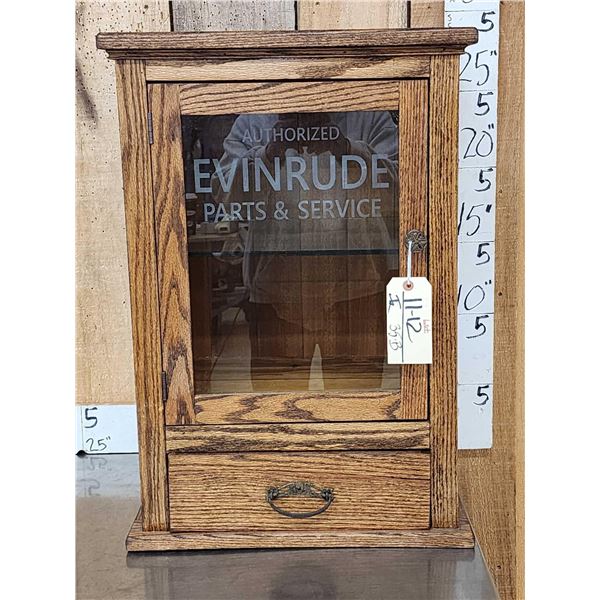 Oak Counter Top Cabinet Wint Evinrude Advertising