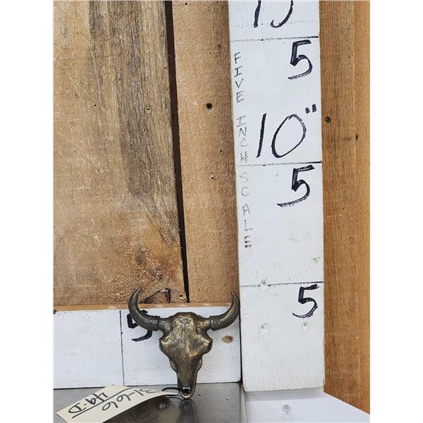 Bronze Bison Skull By Artist Metz Castleberry