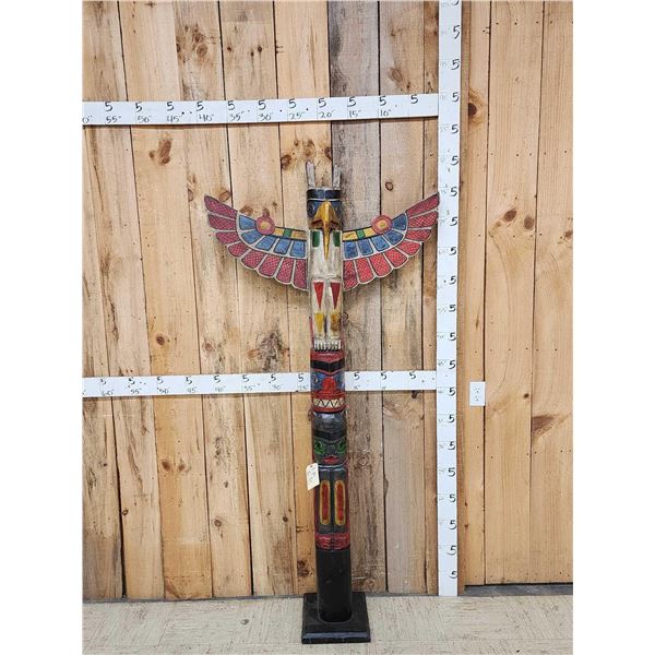 Hand Carved Wooden Totem Pole
