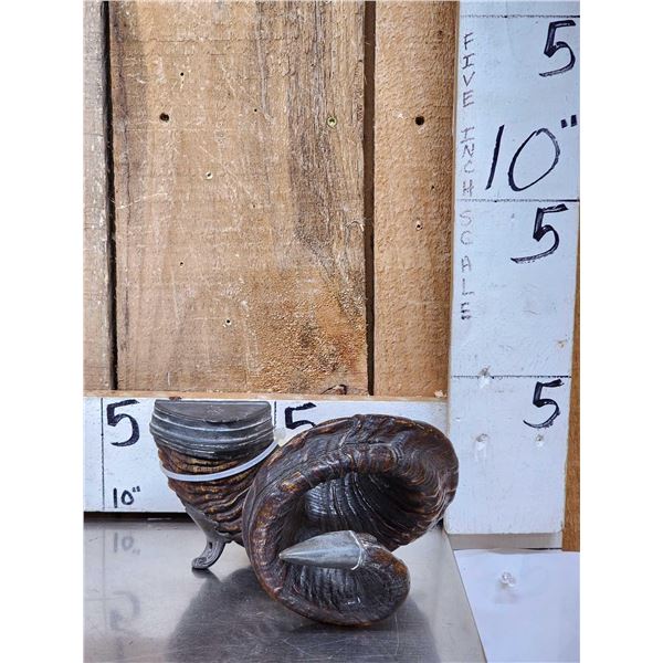 Victorian Era Scottish Ram's Horn Snuff Mull