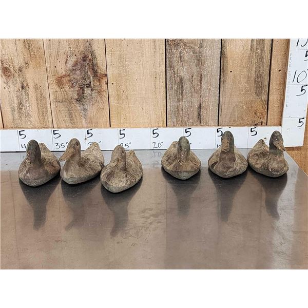 Group Of 6 Vintage Canvas Duck Decoys