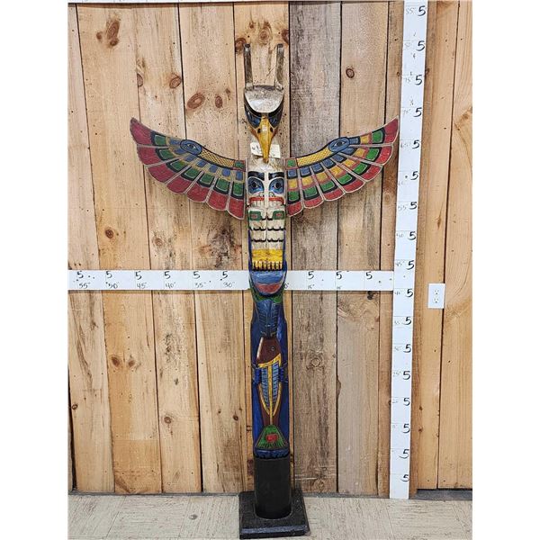 Hand Carved Wooden Totem Pole
