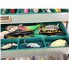 Image 6 : Vintage Kennedy Fishing Tackle Box With 55 Crank Bait Lures