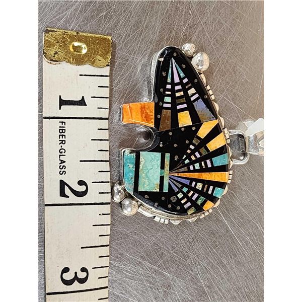 Navajo Sterling Bear Necklace Pendant