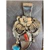 Image 3 : Navajo Sterling Silver Black Bear Claw Necklace Pendant
