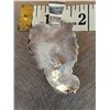 Image 4 : Navajo Sterling Silver Black Bear Claw Necklace Pendant