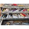 Image 6 : Vintage Simonsen Fishing Tackle Box With 60 Crank Bait Fishing Lures