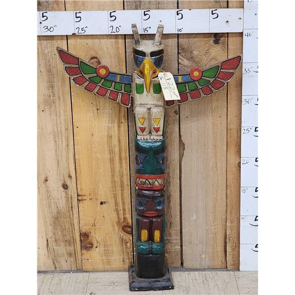 Hand Carved Wooden Totem Pole