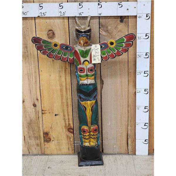 Hand Carved Wooden Totem Pole