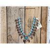 Image 11 : Gorgeous Navajo Squash Blossom Sterling Silver Bkack Bear Claw Necklace by Kenny Ray McNeilly Jr