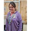 Image 2 : Gorgeous Navajo Squash Blossom Sterling Silver Bkack Bear Claw Necklace by Kenny Ray McNeilly Jr