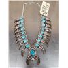Image 4 : Gorgeous Navajo Squash Blossom Sterling Silver Bkack Bear Claw Necklace by Kenny Ray McNeilly Jr