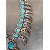 Image 7 : Gorgeous Navajo Squash Blossom Sterling Silver Bkack Bear Claw Necklace by Kenny Ray McNeilly Jr