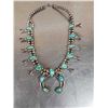 Image 1 : Vintage Navajo Sterling Silver Squash Blossom Necklace