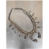 Image 7 : Vintage Navajo Sterling Silver Squash Blossom Necklace