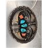 Image 1 : Vintage Sterling Silver Black Bear Claw Belt Buckle